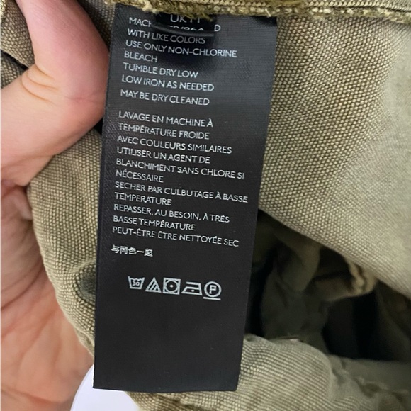 Free People Size Medium Go West Utility Jumpsuit Overalls Army Sage Green Grunge - Picture 13 of 16